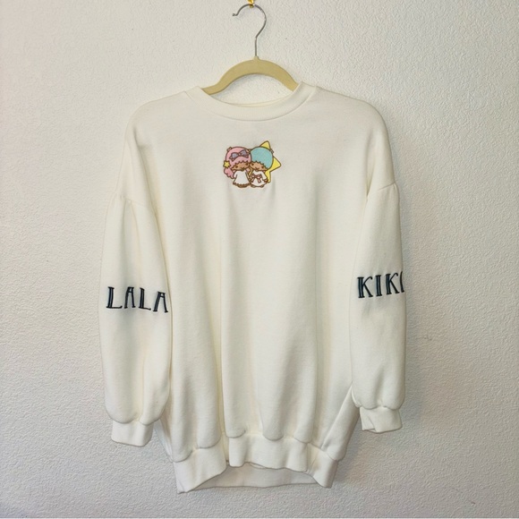 Sanrio Kiki & Lala Little Twin Stars Oversized Sweatshirt Pullover - Picture 1 of 6